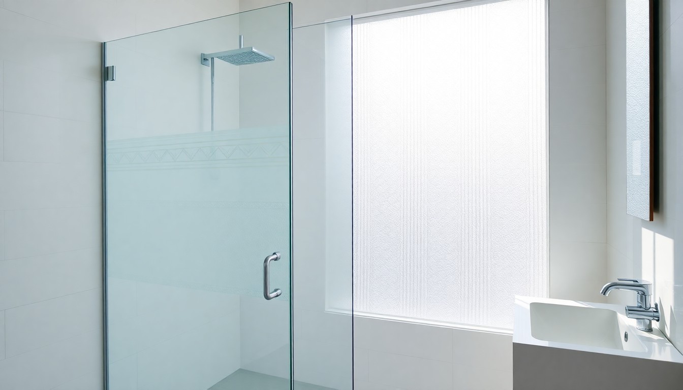 Duschwand aus Glas mit Dekorfolie gestalten