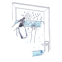 Montage der Fensterfolie