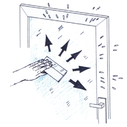 Kantenversiegelung bei Sonnenschutzfolien zur Außenverklebung